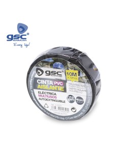 CINTA AISLANTE ELECTRICA PVC 10M NEGRO - RETRACTIL 10UD