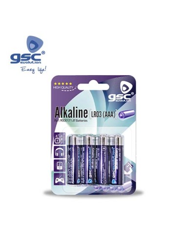 PILA ALKALINA GSC EVOLUTION LR-03 (AAA), BLÍSTER 4 UD.