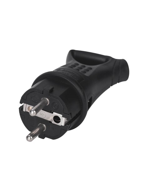 CLAVIJA BIPOLAR CON TIRADOR IMPERMEABLE DE GOMA 4.8MM NEGRO