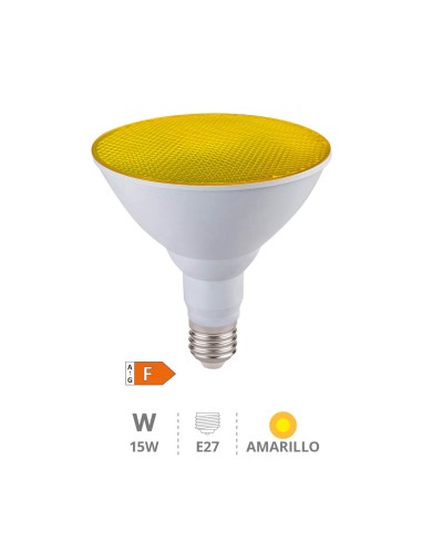 LÁMPARA LED PAR38 15W E27 AMARILLO IP65