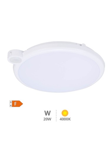 PLAFÓN TECHO LED KAMINA CON SENSOR MOVIMIENTO Y CREPUSCULAR 20W 4000K