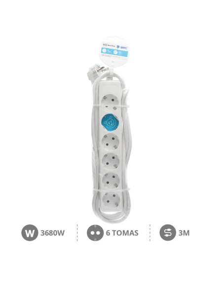 BASE MULTIPLE 6T (3X1.5MM) 3M BLANCA