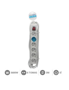 BASE MULTIPLE 6T + INT. (3X1.5MM) 3M BLANCA 2