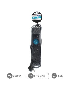 BASE MULTIPLE 5T (3X1.5MM) 1,5M NEGRA 2