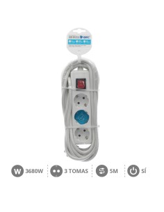 BASE MULTIPLE 3T + INT. (3X1.5MM) 5M BLANCA 2