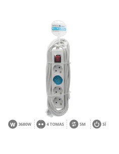 BASE MULTIPLE 4T + INT. (3X1.5MM) 5M BLANCA 2