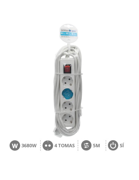 BASE MULTIPLE 4T + INT. (3X1.5MM) 5M BLANCA