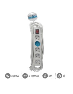 BASE MULTIPLE 5T + INT. (3X1.5MM) 5M BLANCA 2