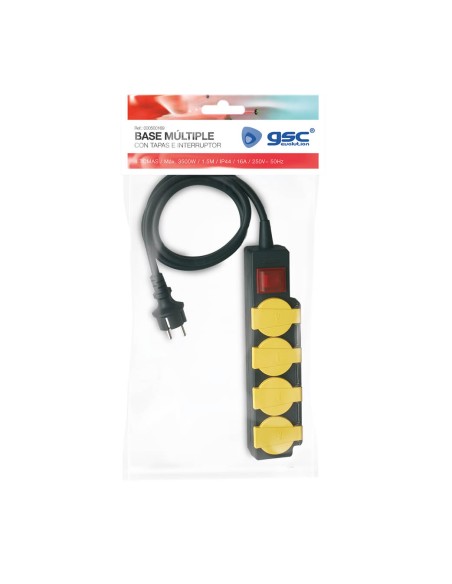 BASE MULTIPLE CON TAPAS 4T + INT. (3X1.5MM) 1,5M