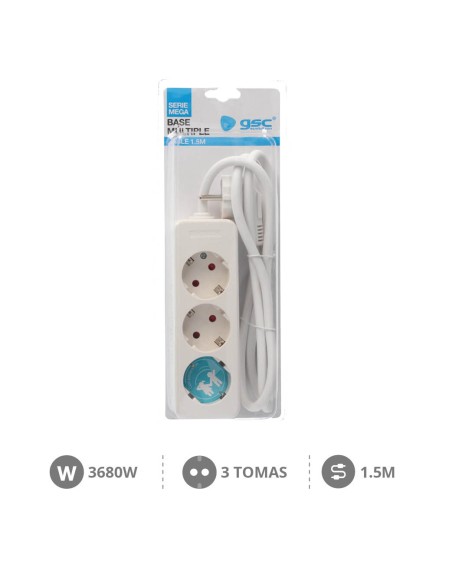 BASE MULTIPLE SERIE MEGA 3T (3X1.5MM) 1,5M