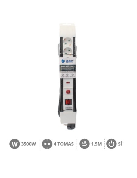 BASE MULTIPLE 4T + INT. (3X1.5MM) 1,5M +PROTECCION
