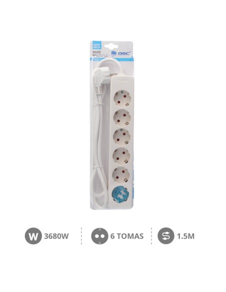 BASE MULTIPLE SERIE MEGA 6T (3X1.5MM) 1,5M