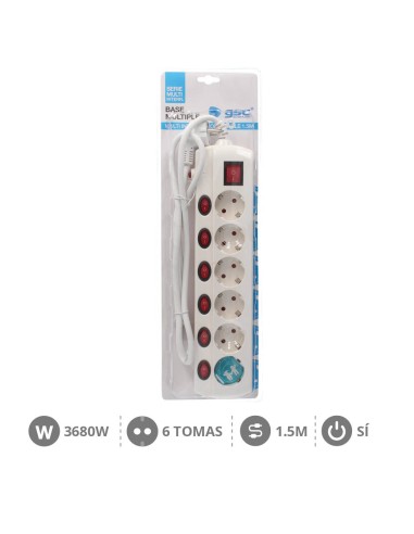 BASE MULTIPLE 6T + MULTI-INT. (3X1.5MM) 1,5M