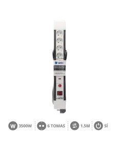 BASE MULTIPLE 6T + INT. (3X1.5MM) 1,5M +PROTECCION 2