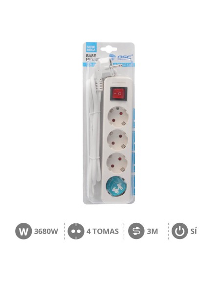 BASE MULTIPLE SERIE MEGA 4T + INT. (3X1.5MM) 3M