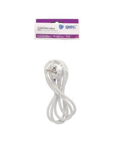 CONEXION CABLE PVC + SUCKO (3X1.0MM) 1,5M BLANCO