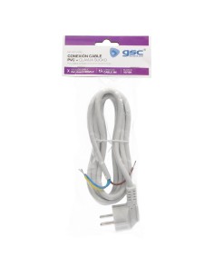 CONEXION CABLE PVC + SUCKO (3X1.0MM) 3M BLANCO 2