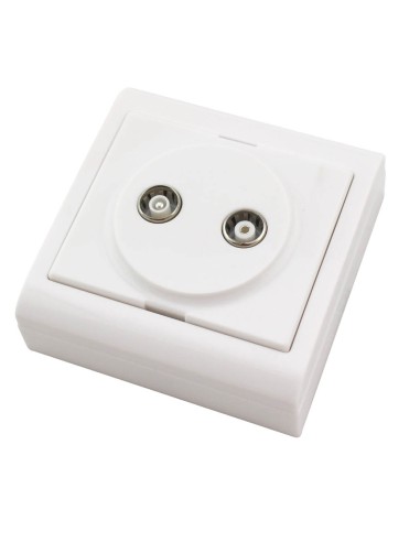 BASE SUPERFICIE TV-FM 9.5MM BLANCO 80X80MM