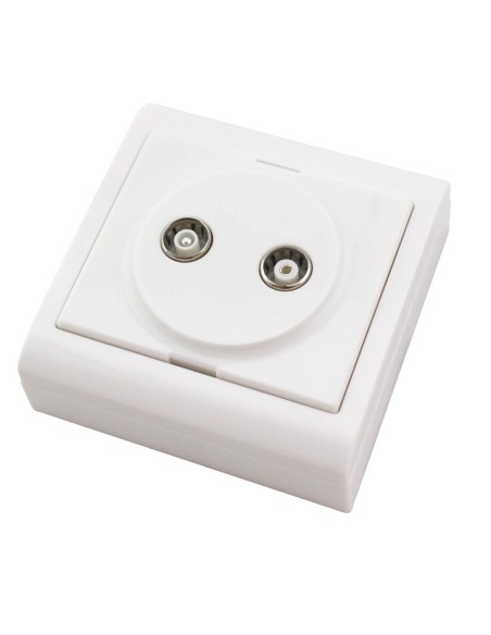 BASE SUPERFICIE TV-FM 9.5MM BLANCO 80X80MM