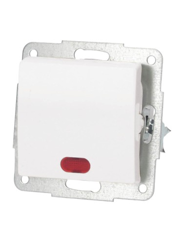 CONMUTADOR DE EMPOTRAR BLANCO 56X56MM CON LED