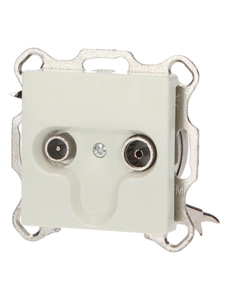 BASE DE EMPOTRAR TV-FM 9.5MM BLANCO 56X56MM