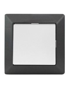 EMBELLECEDOR DE EMPOTRAR PARA 1 MODULO/HUECO GRIS ANTRACITA 2