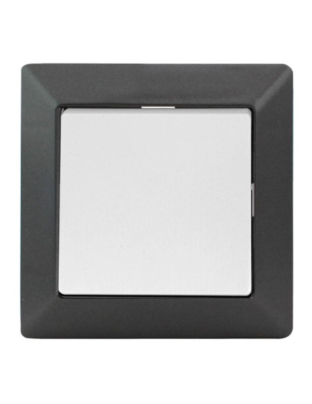 EMBELLECEDOR DE EMPOTRAR PARA 1 MODULO/HUECO GRIS ANTRACITA