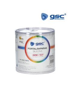 PORTALAMPARAS SILICONA E27 CABLE TEXTIL 1M - BLANCO 2