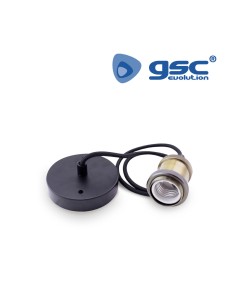 PORTALAMPARAS LATON COLGANTE E27 1M NEGRO 2