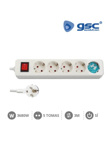 BASE MULTIPLE SERIE MEGA 5T + INT. (3X1.5MM) 1,5M