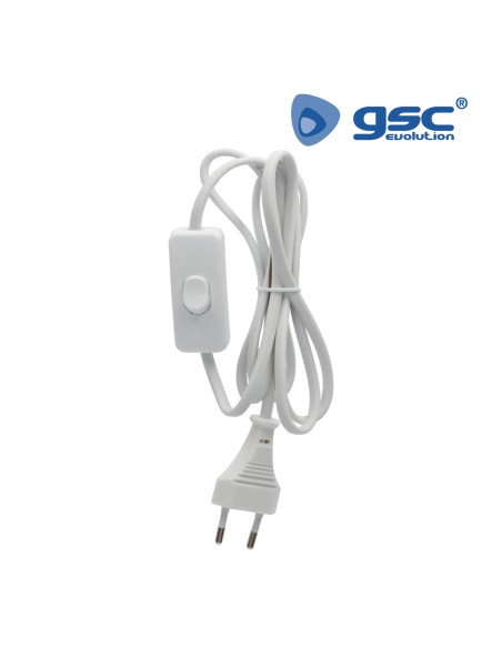 CONEXION CABLE PLANO + INT. (2X0.75MM) 1,5M BLANCO