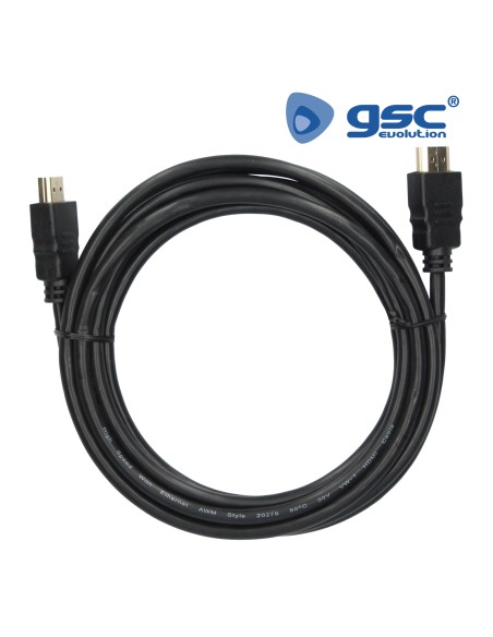 CABLE CONEXION HDMI A HDMI NEGRO 1.4 / 3M