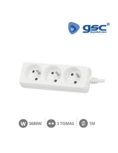 MULTIPRISE 3P (3X1.0MM) 1M BLANCHE 2