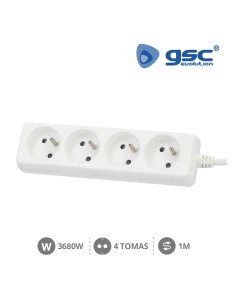 MULTIPRISE 4P (3X1.0MM) 1M BLANCHE 2