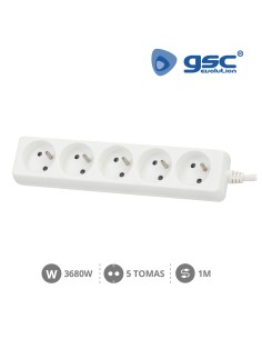 MULTIPRISE 5P (3X1.0MM) 1M BLANCHE 2