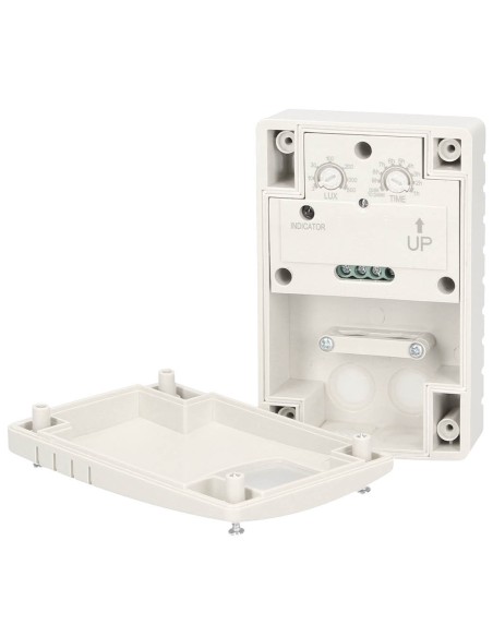 DETECTOR SUPERFICIE CON SENSOR CREPUSCULAR Y TEMPORIZADOR