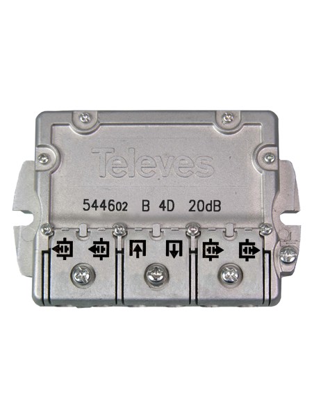 DERIVADOR ANTENA TV EASYF 4D 5...2400MHZ 20dB TELEVES 544602