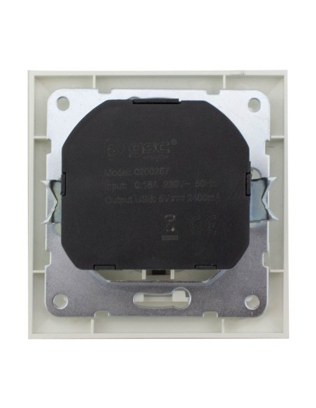 BASE EMPOTRAR SUCKO + 2 USB IOTA BLANCO