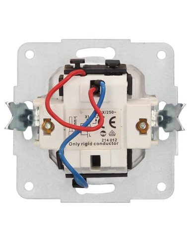 CONMUTADOR DE EMPOTRAR BLANCO 56X56MM CON LED