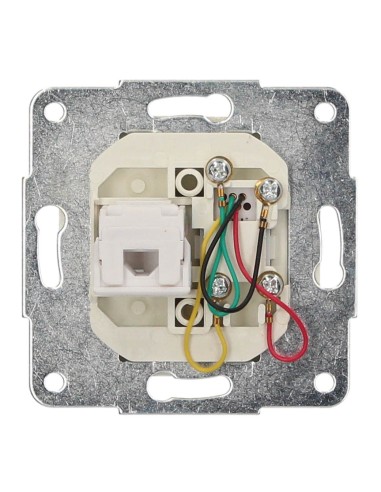 BASE INTERNET+TELEFONO RJ45+RJ11 EMPOTRAR BLANCO 56X56MM