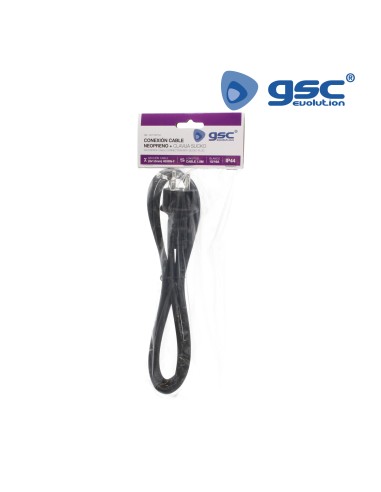CONEXION CABLE PVC + SUCKO (3X1.0MM) 1,5M NEGRO