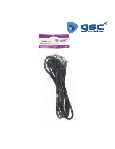 CONEXION CABLE PVC + SUCKO (3X1.0MM) 3M NEGRO