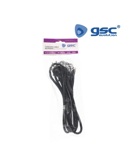 CONEXION CABLE PVC + SUCKO (3X1.0MM) 3M NEGRO