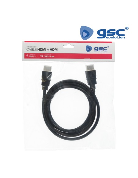 CABLE CONEXION HDMI A HDMI NEGRO 1.4 / 1.8M