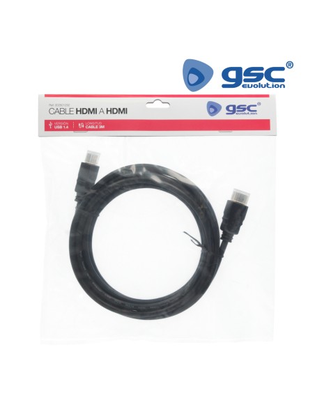 CABLE CONEXION HDMI A HDMI NEGRO 1.4 / 3M