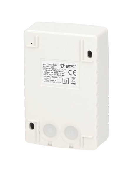 DETECTOR SUPERFICIE CON SENSOR CREPUSCULAR Y TEMPORIZADOR