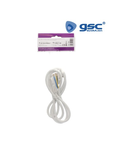CONEXION CABLE PVC + SUCKO (3X1.0MM) 1,5M BLANCO