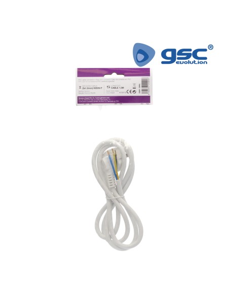 CONEXION CABLE PVC + SUCKO (3X1.0MM) 1,5M BLANCO