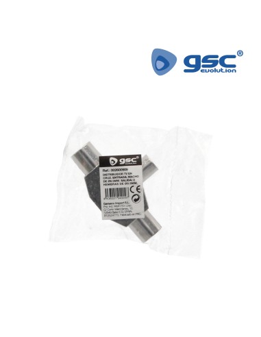 DISTRIBUIDOR TV EN CRUZ BLINDADO DE 1 MACHO A 2 HEMBRAS