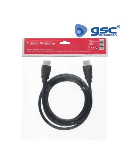 CABLE CONEXION HDMI A HDMI NEGRO 1.4 / 1.8M